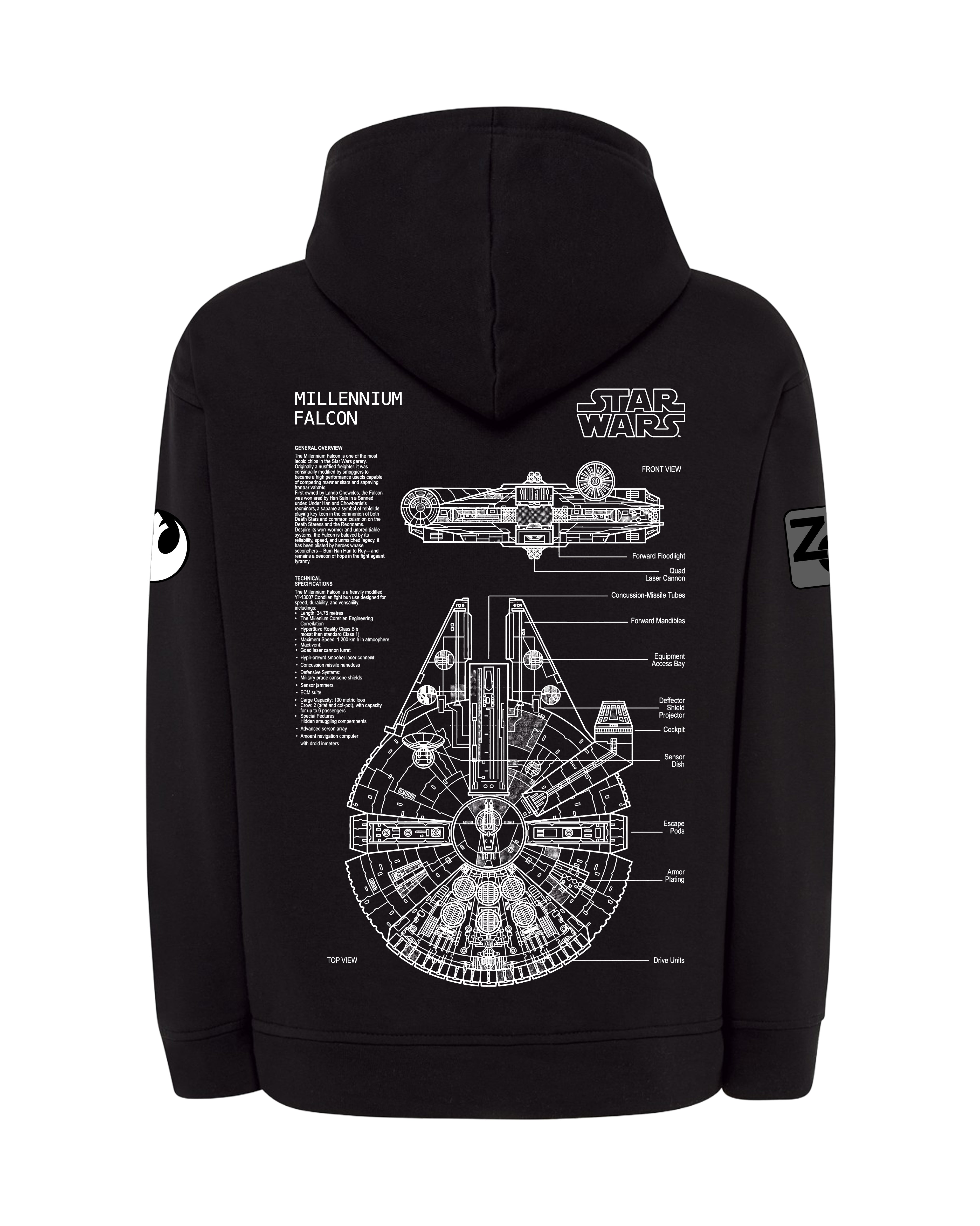 MILENIUM FALCON Bluza z kapturem 320g