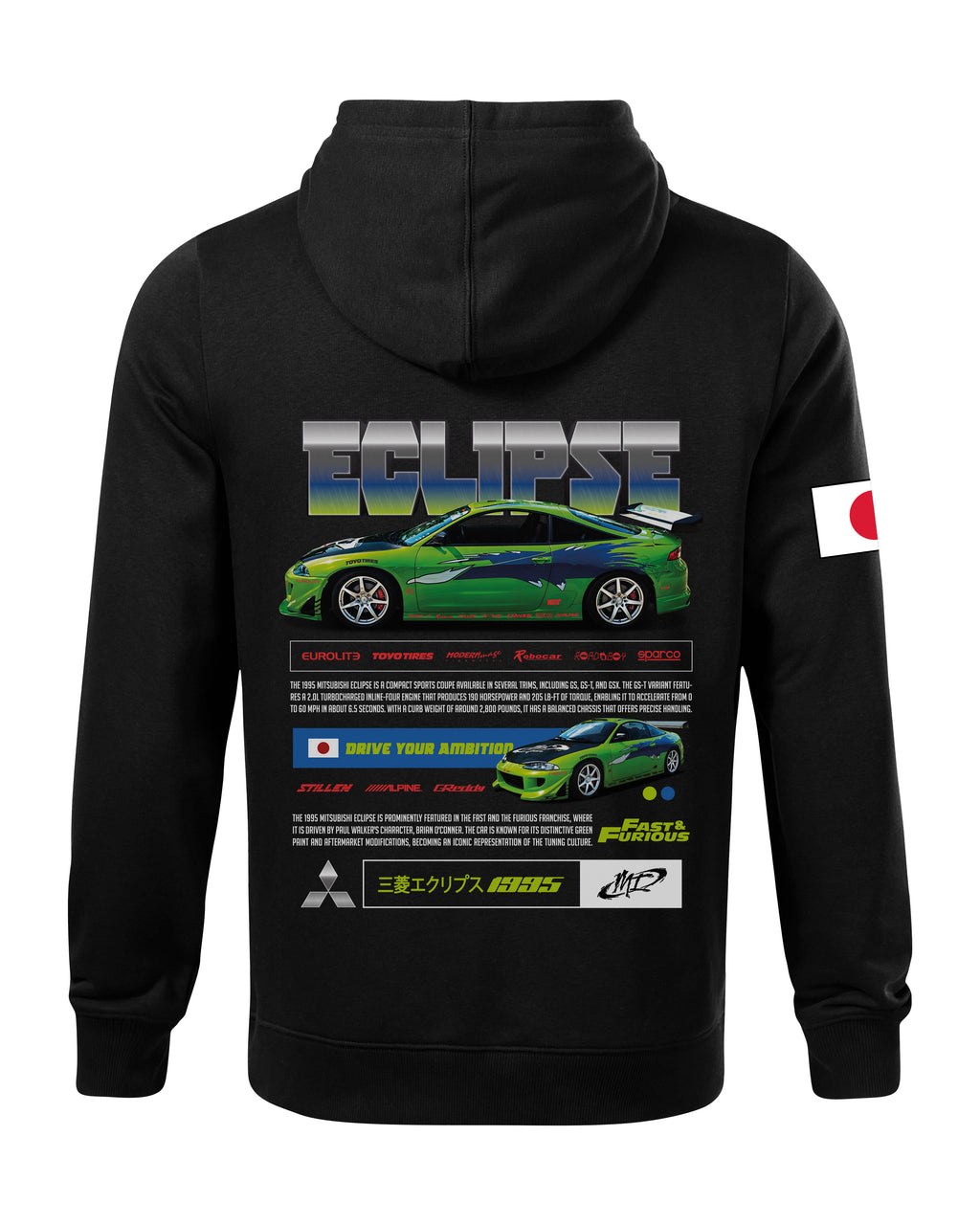 Mitsubishi Eclipse Bluza z kapturem 320g