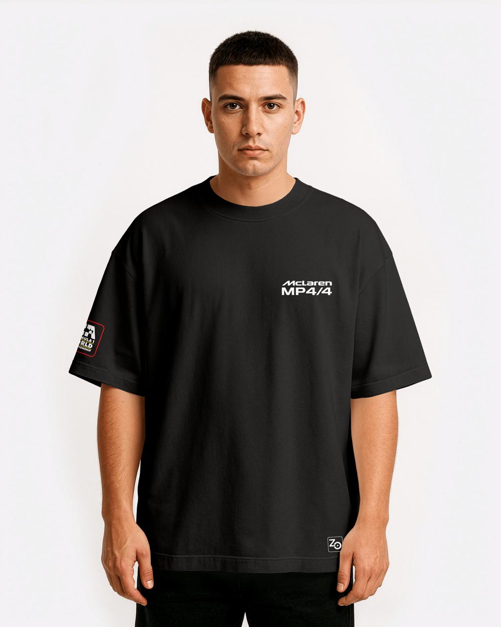 McLaren MP4 Oversize T-shirt Unisex biała/czarna