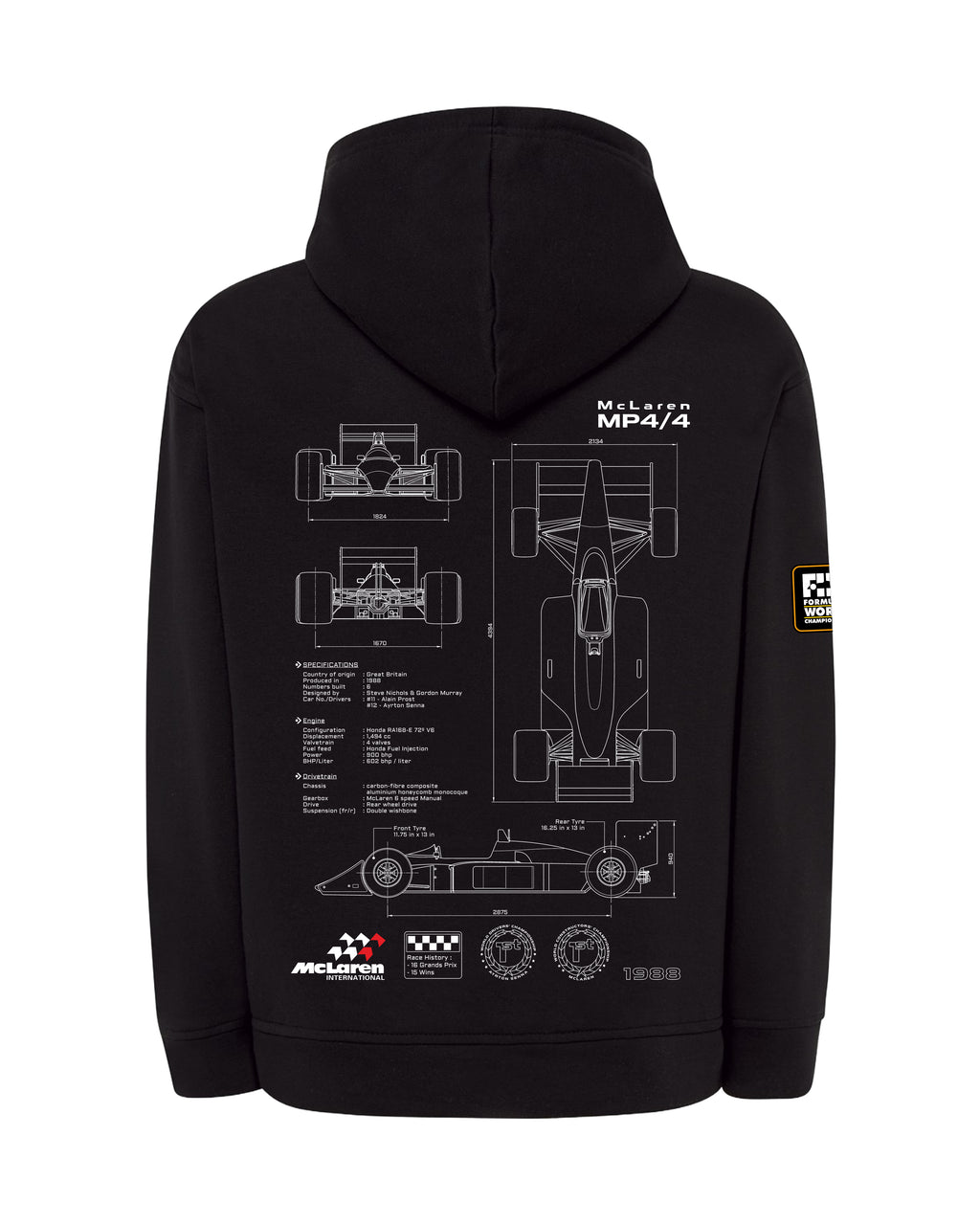 McLaren MP4 Bluza z kapturem 320g