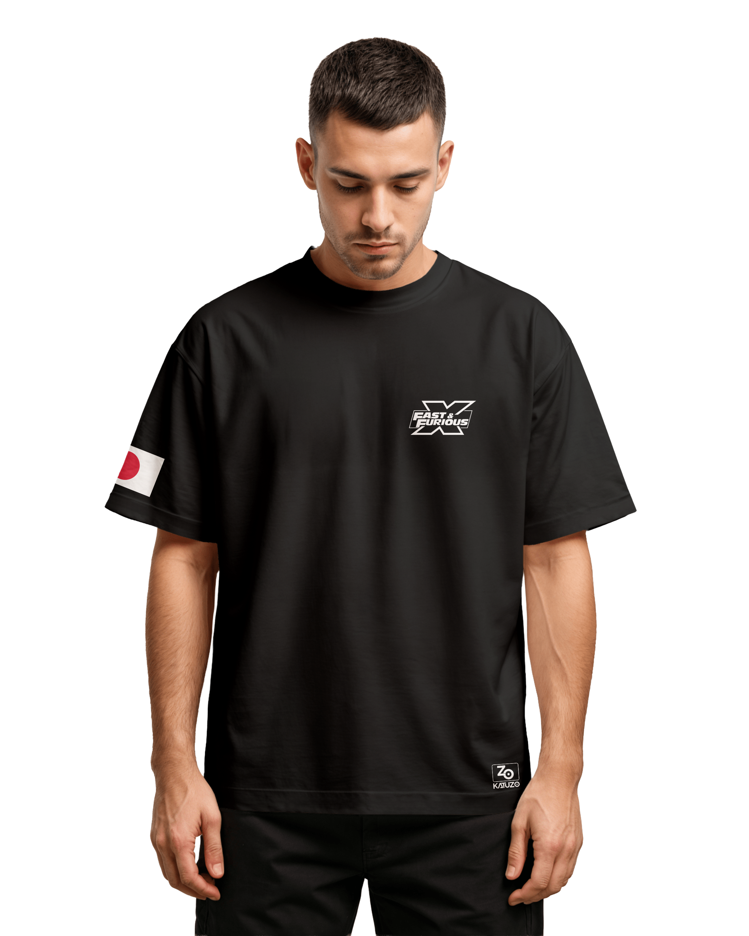 Nissan 240SX Oversize T-shirt Unisex biała/czarna