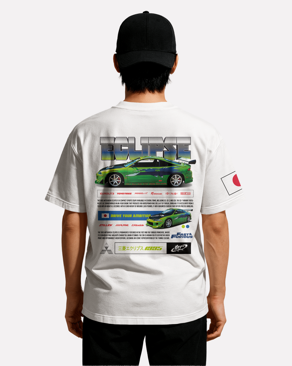 Nissan 240SX T-shirt Classic Unisex biała/czarna