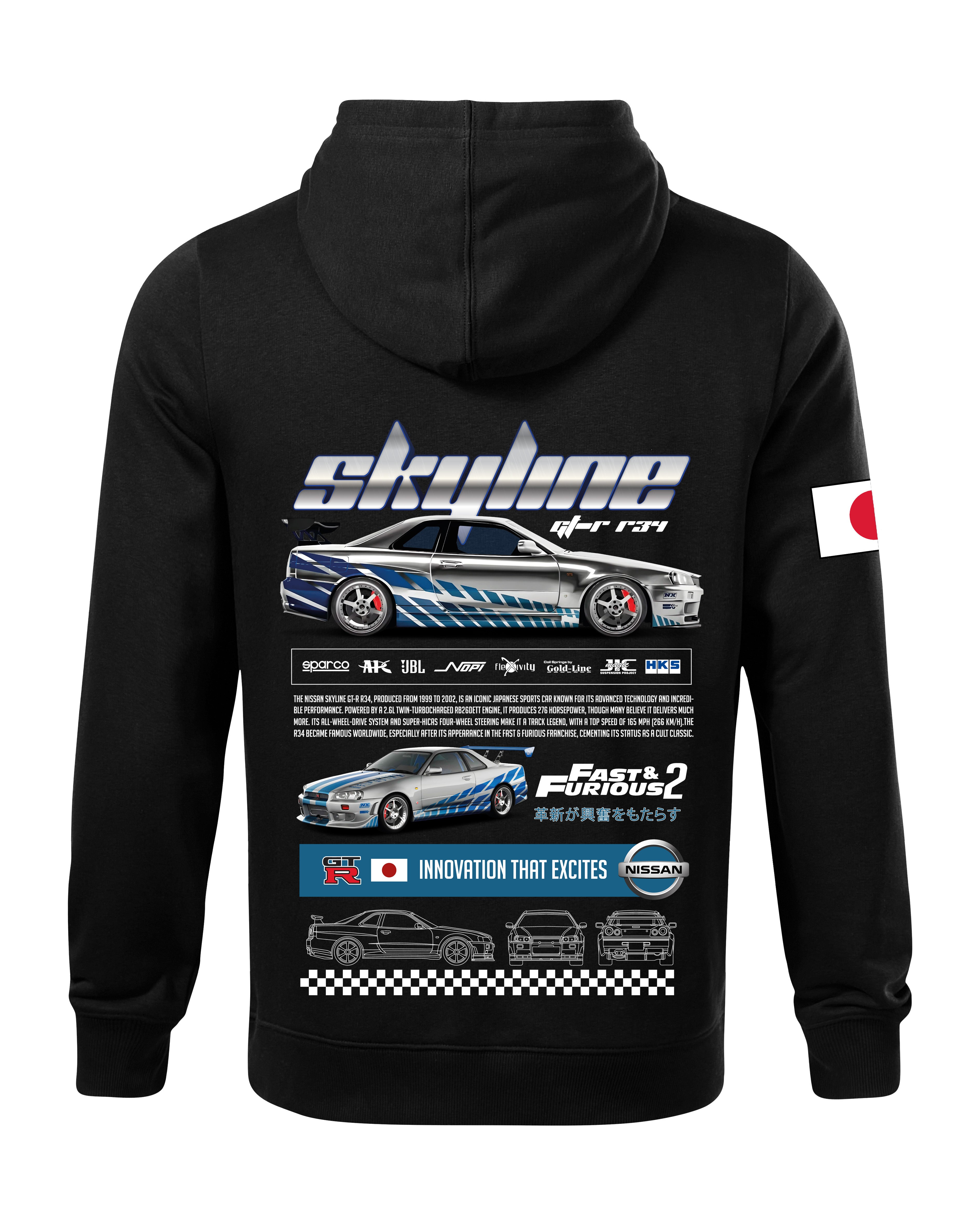 Nissan Skyline Bluza z kapturem 320g