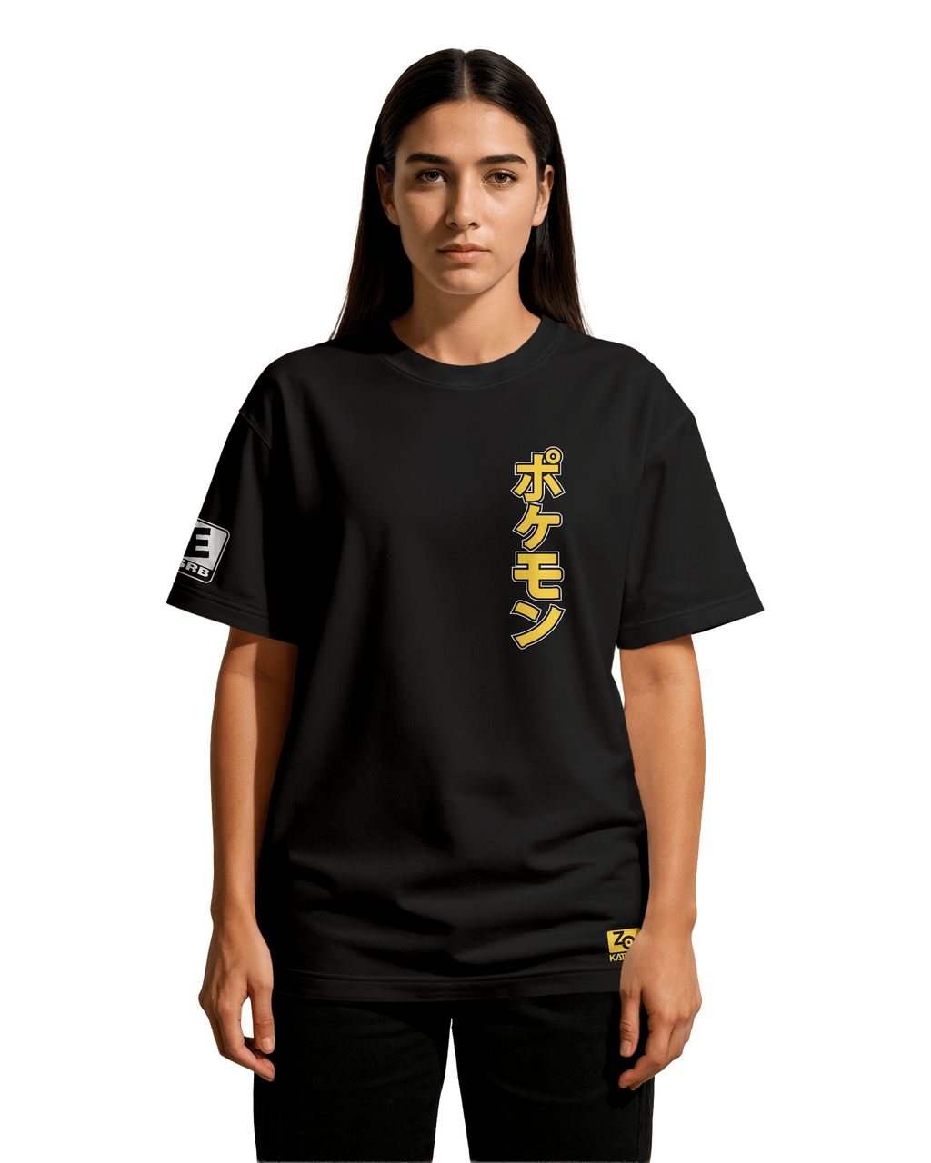 Pikachu Oversize/Box T-shirt Unisex biała/czarna