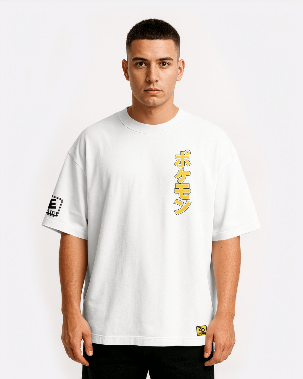 Pikachu Oversize/Box T-shirt Unisex biała/czarna