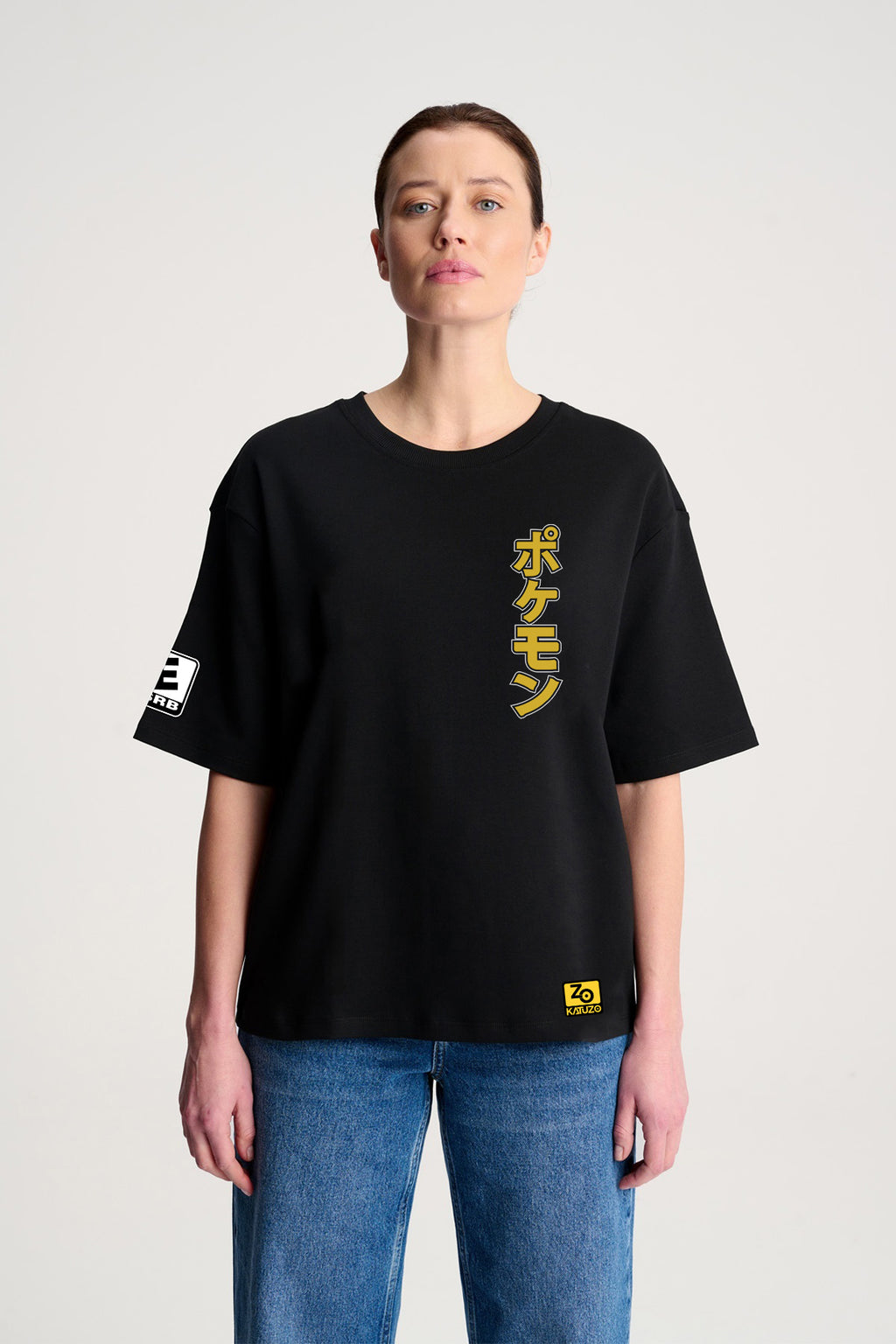 Pikachu Oversize/Box T-shirt Unisex biała/czarna
