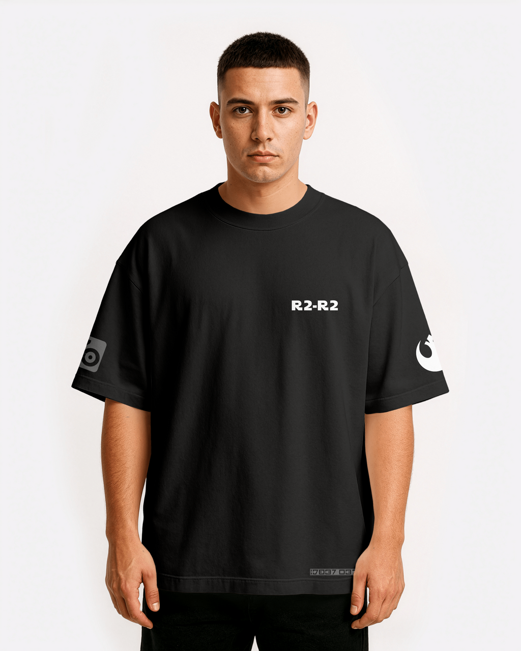 R2-D2 Oversize T-shirt Unisex biała/czarna