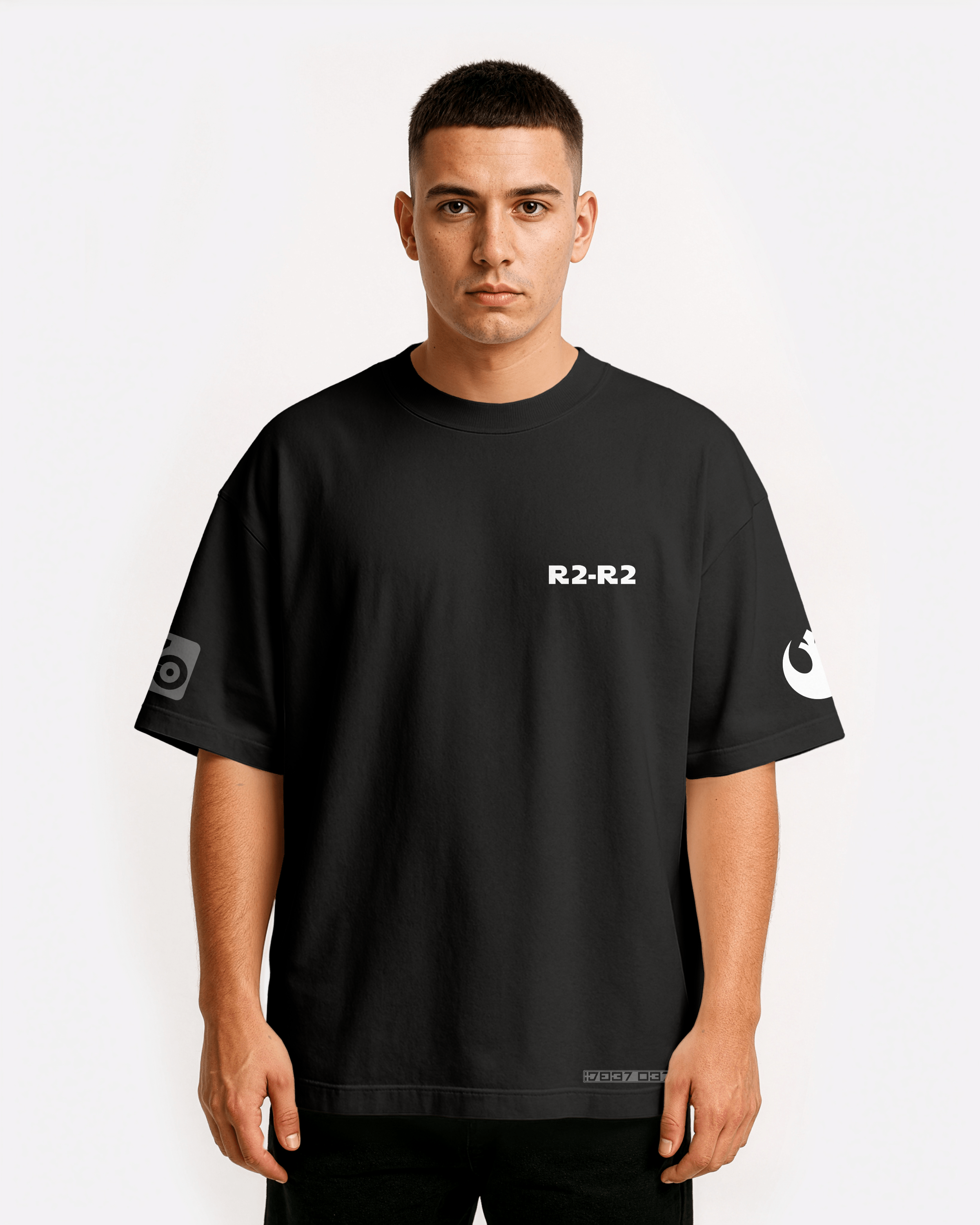 R2-D2 Oversize T-shirt Unisex biała/czarna