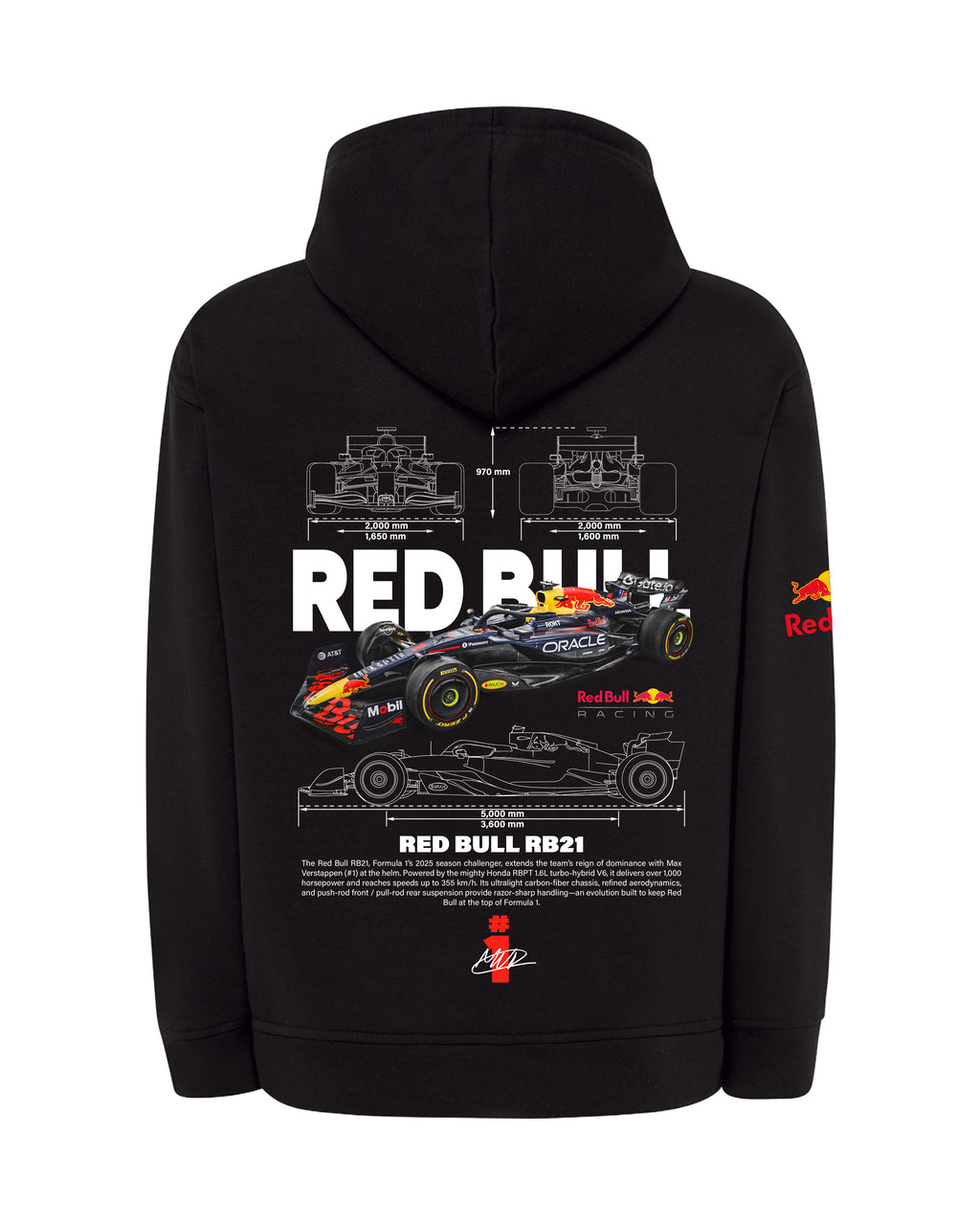 Redbull Bluza z kapturem 320g