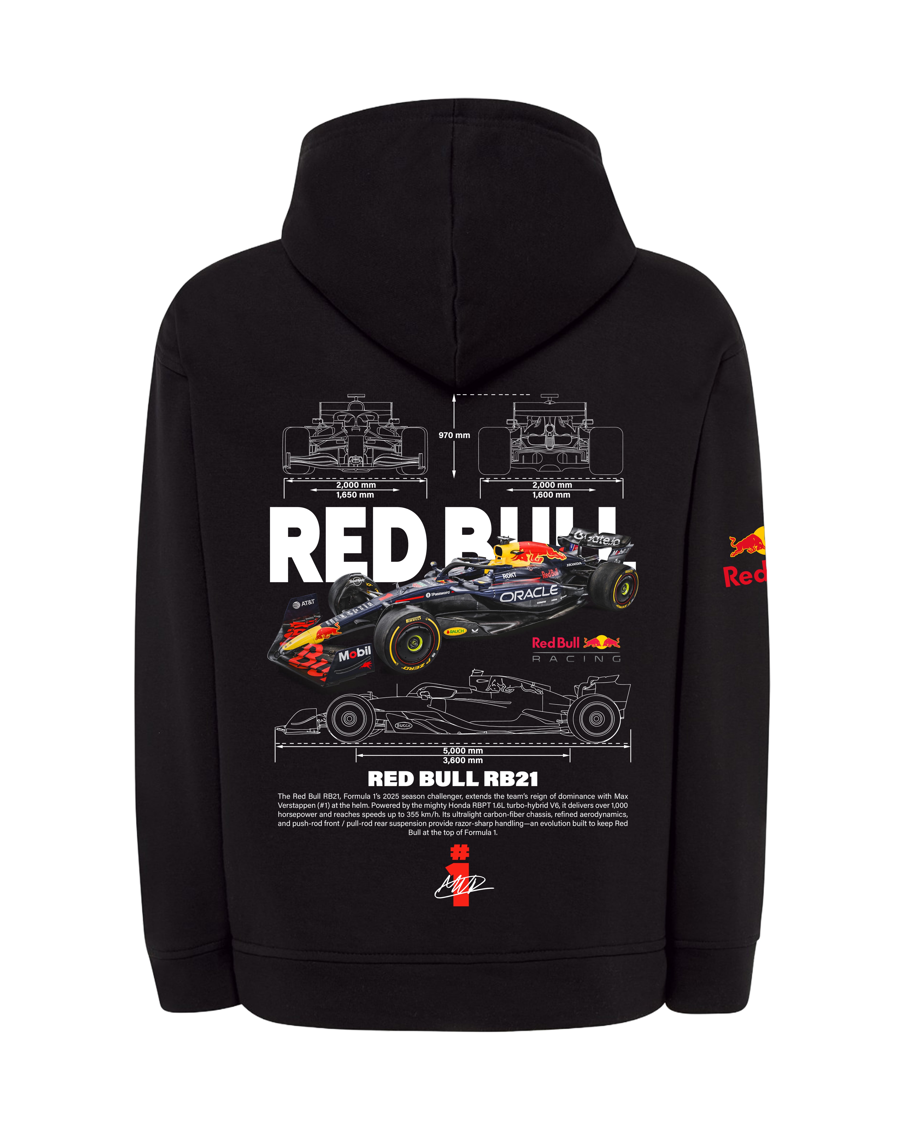 Redbull Bluza z kapturem 320g