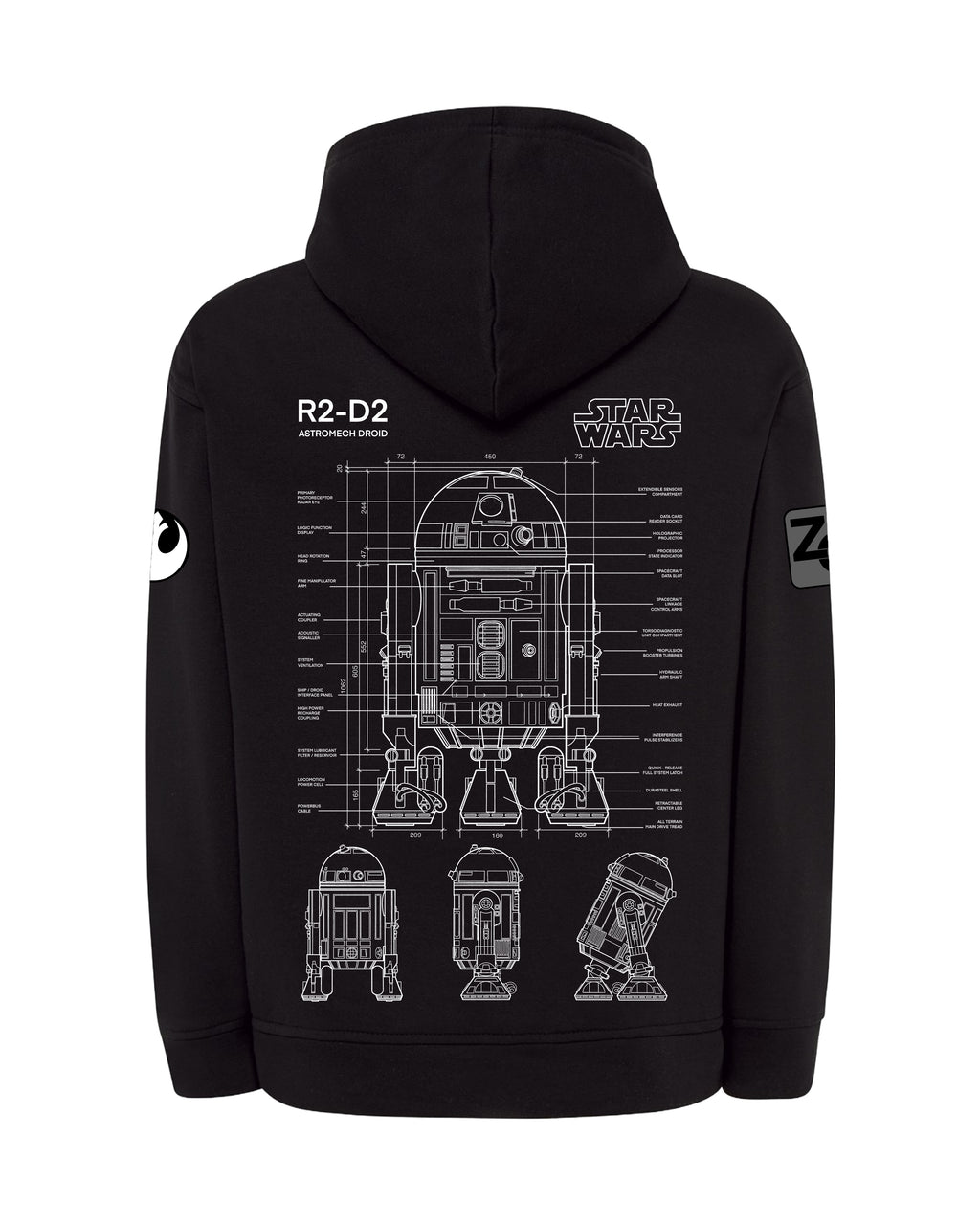 R2-D2 Bluza z kapturem 320g