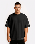 SLAVE 1 Oversize T-shirt Unisex biała/czarna