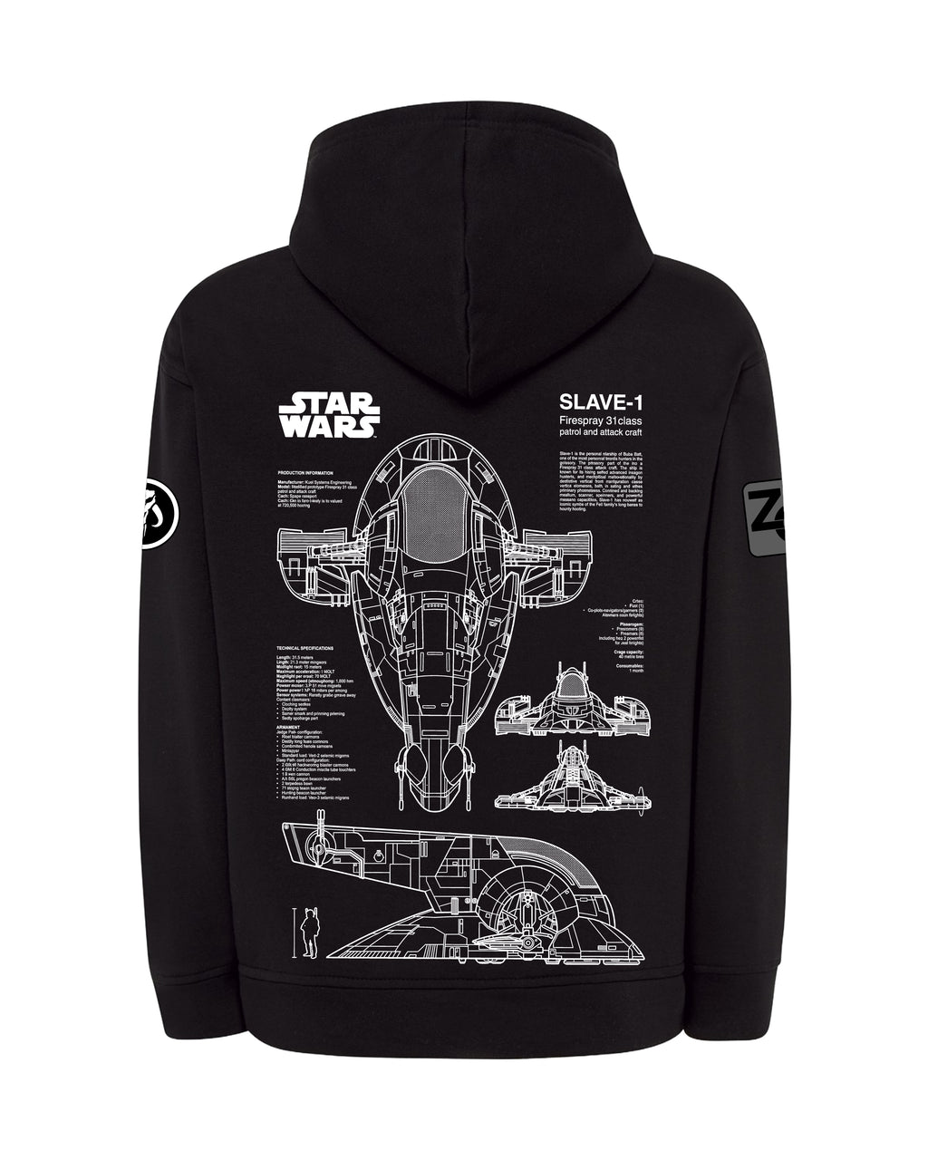 SLAVE 1 Bluza z kapturem 320g
