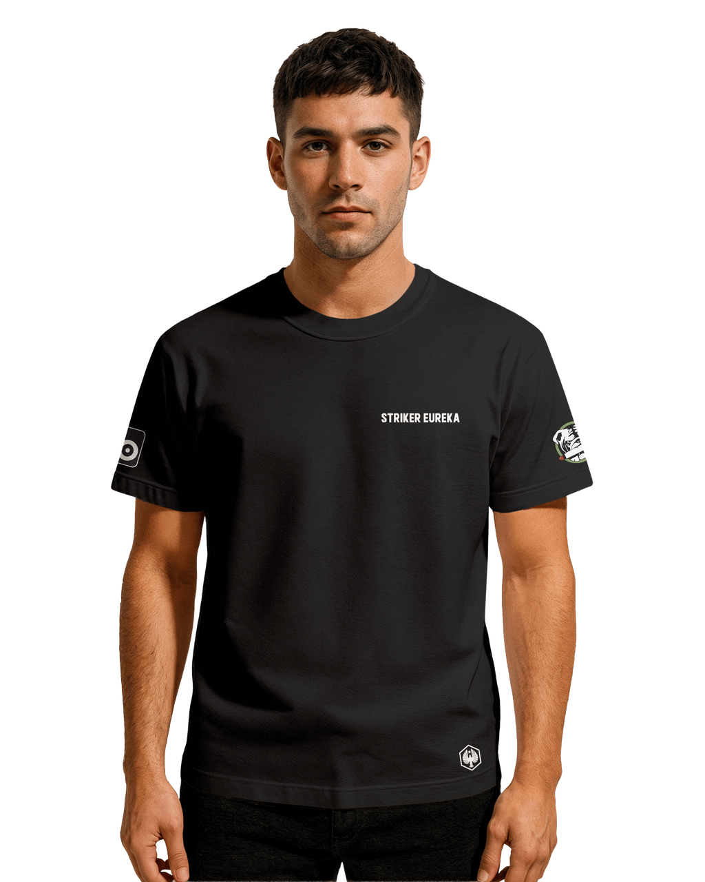 Striker Eureka T-shirt Classic Unisex biała/czarna