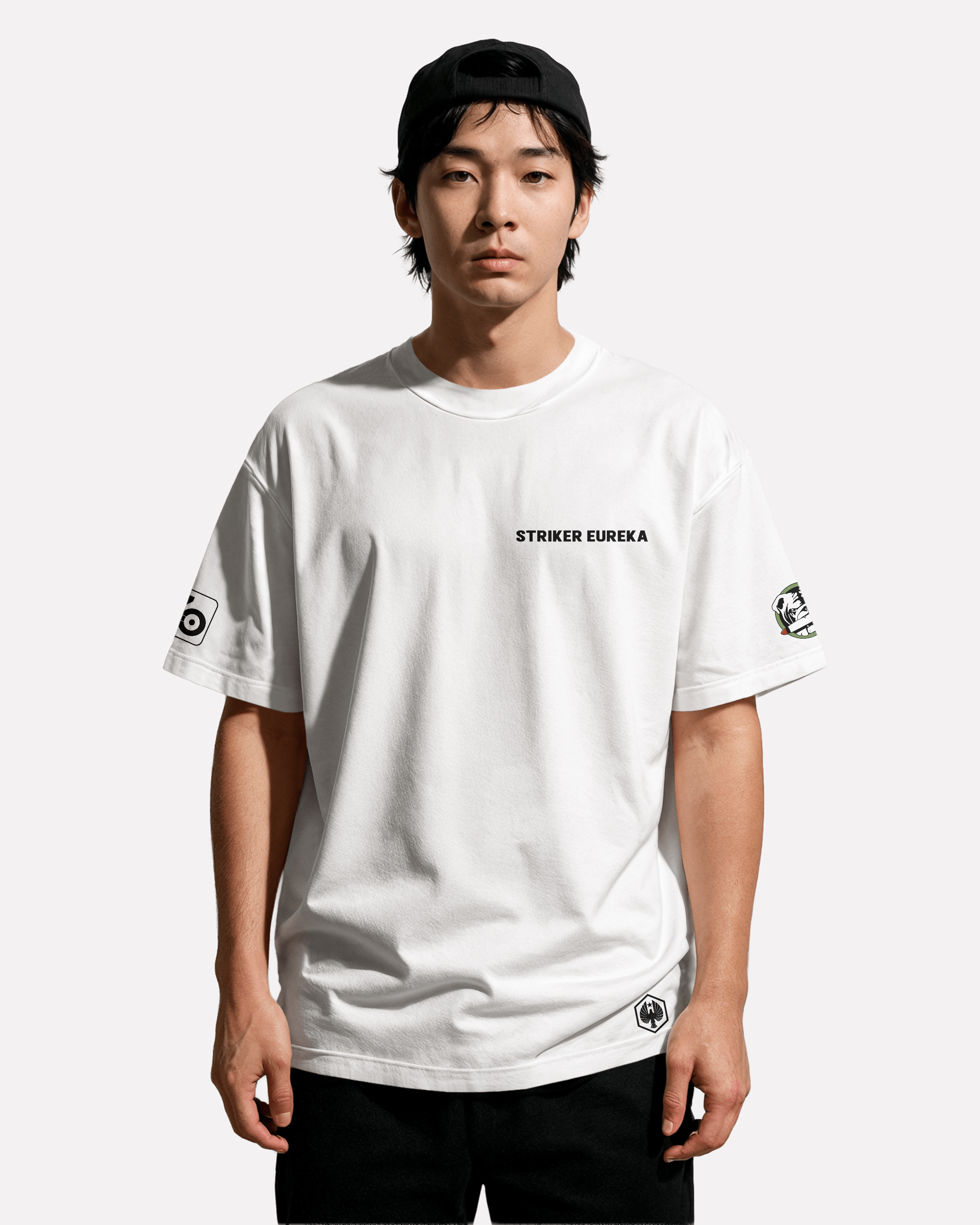 Striker Eureka T-shirt Classic Unisex biała/czarna