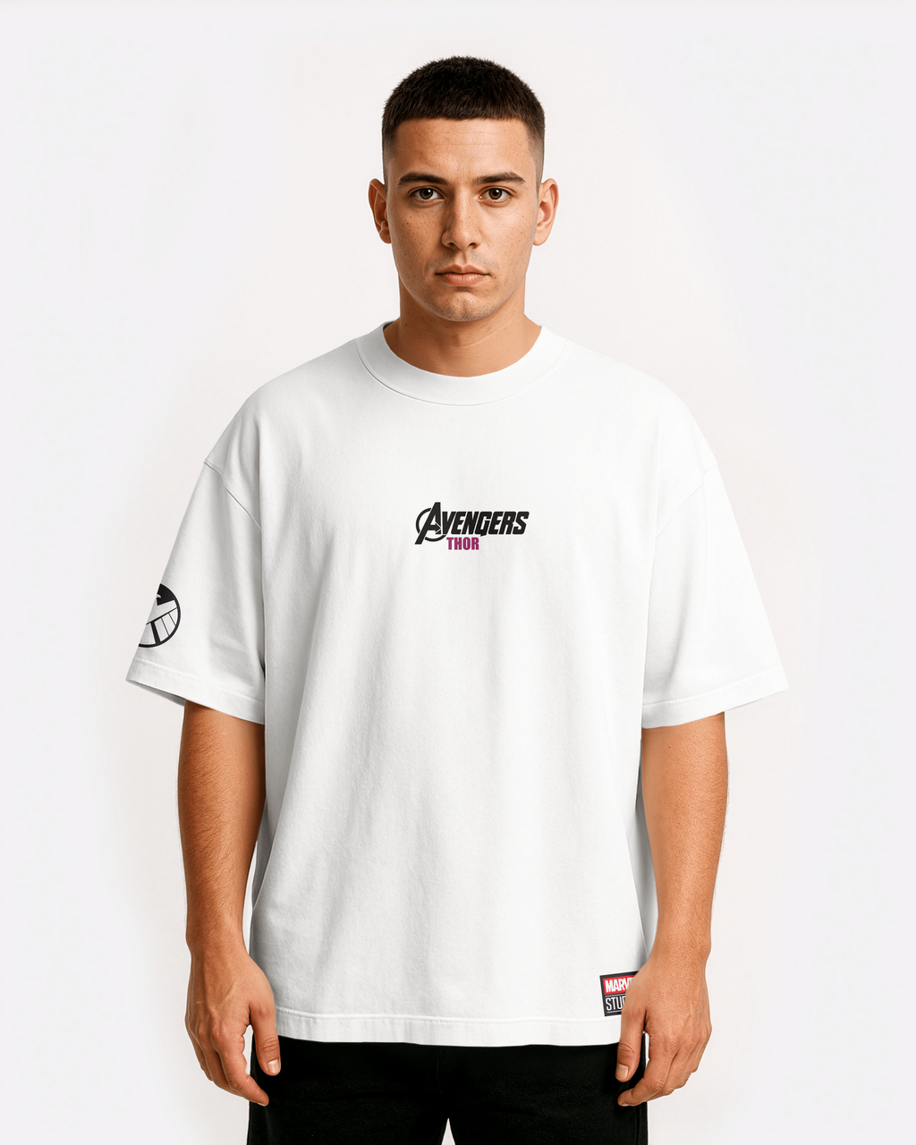 Thor Oversize/Box T-shirt Unisex biała/czarna