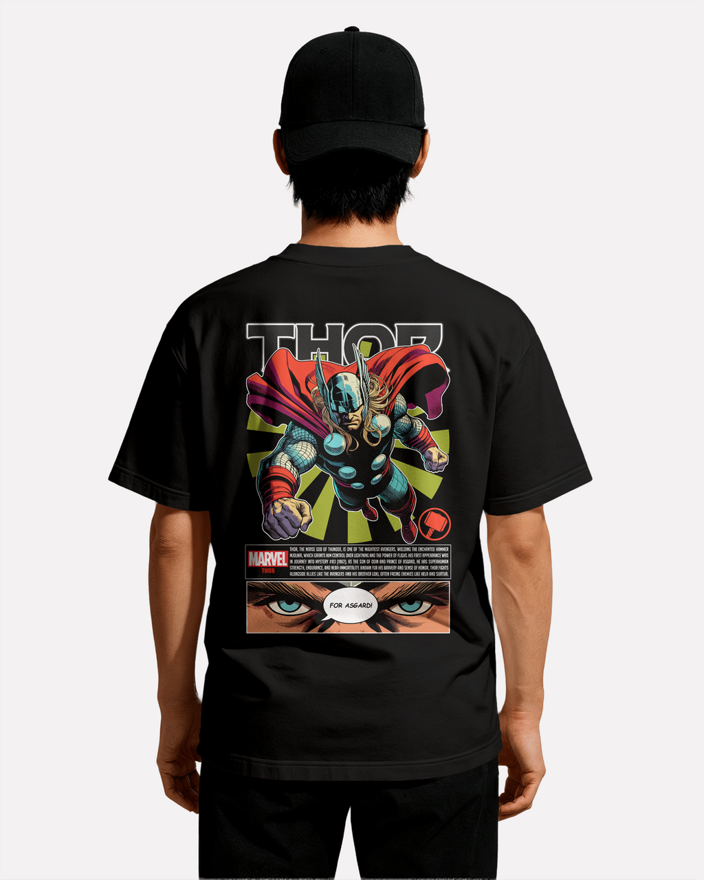 Thor T-shirt Classic Unisex biała/czarna