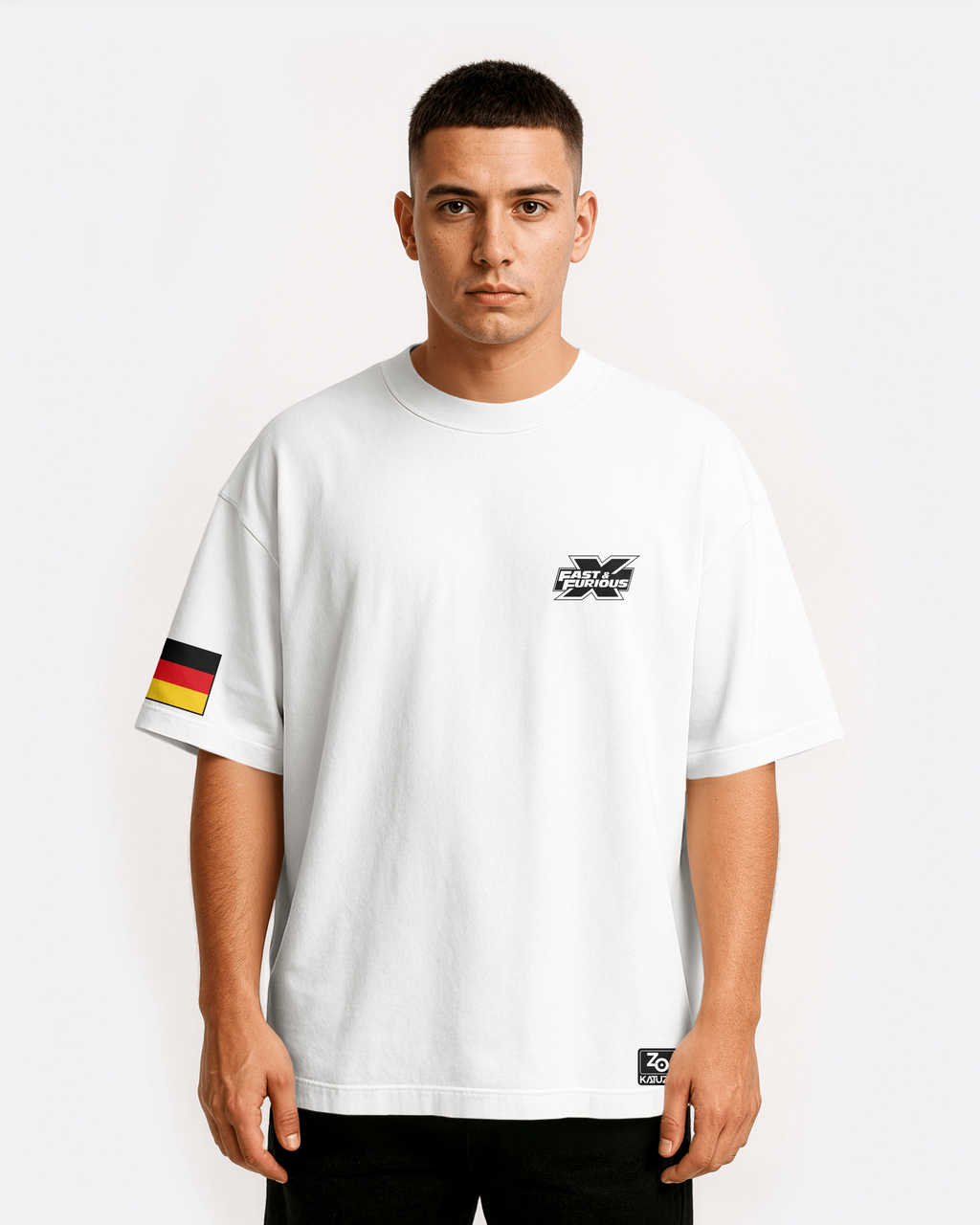 Volkswagen Jetta Oversize T-shirt Unisex biała/czarna