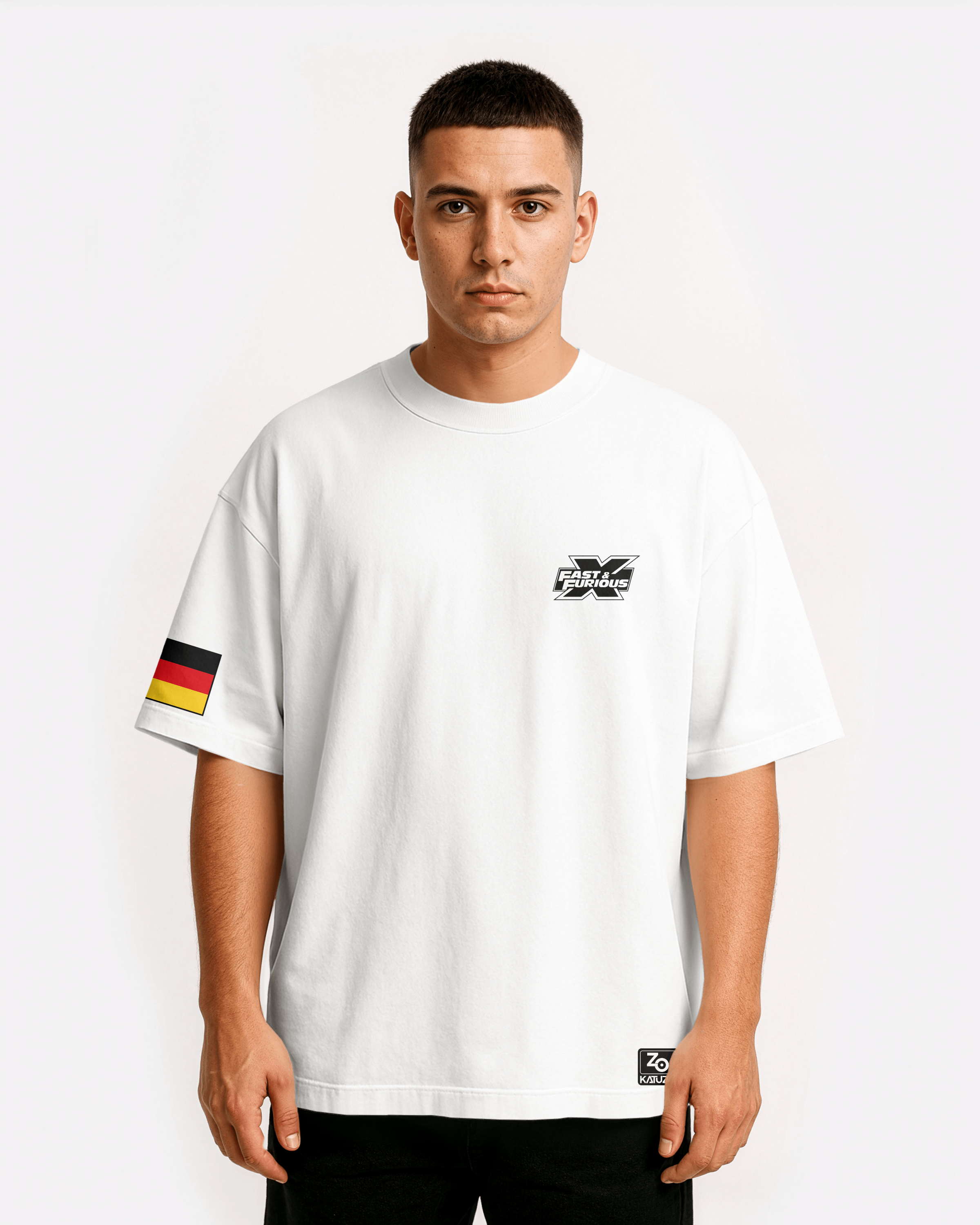 Volkswagen Jetta Oversize T-shirt Unisex biała/czarna