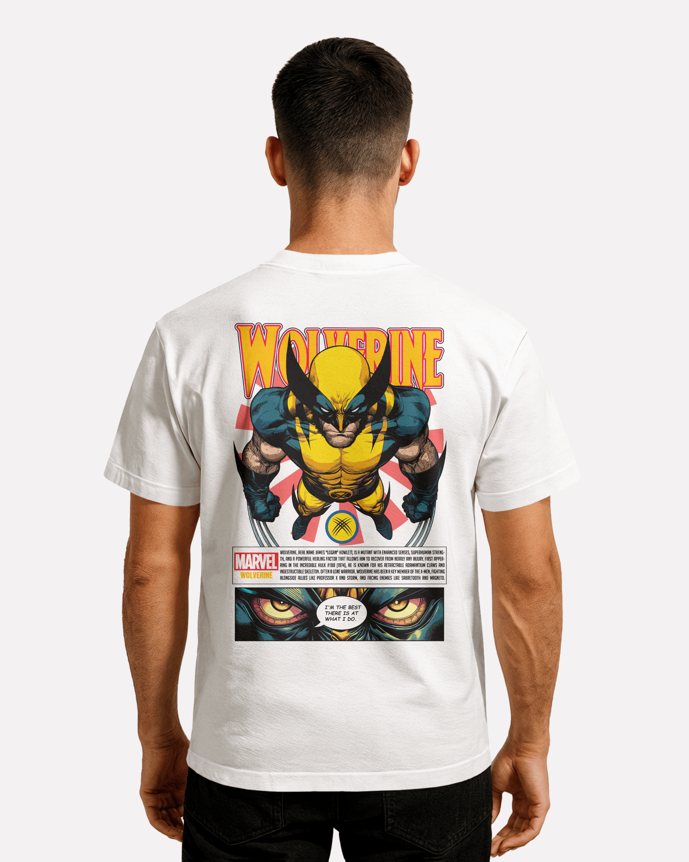 Wolverine T-shirt Classic Unisex biała/czarna
