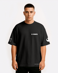 X-WING Oversize T-shirt Unisex biała/czarna